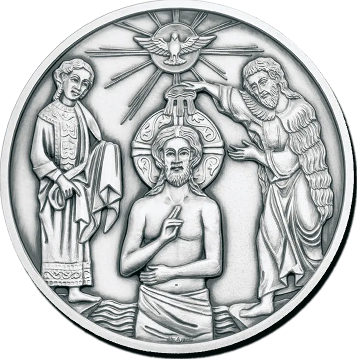 Anlassmedaille Taufe Bildseite