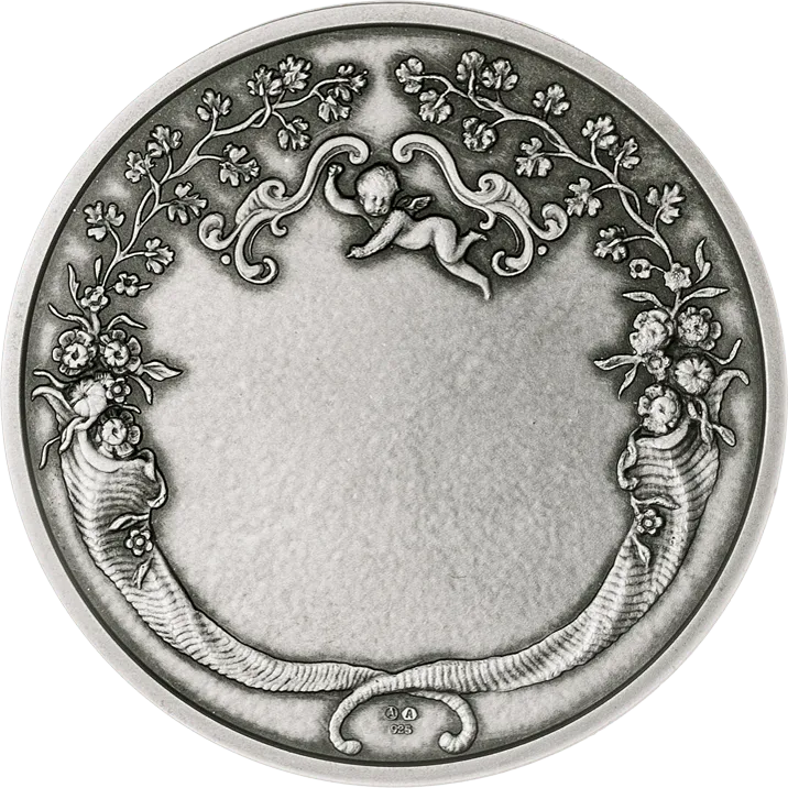 Anlassmedaille zur Geburt Rückseite