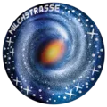 Silbermünze Milchstraße Rückseite