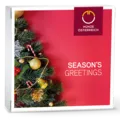 Season's Greeting Weihnachts-Geschenkverpackung Englisch Vorderansicht