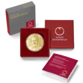 Goldmünze Siegmund Freud im Etui