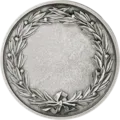 Silber-Medaille Erfolg Revers